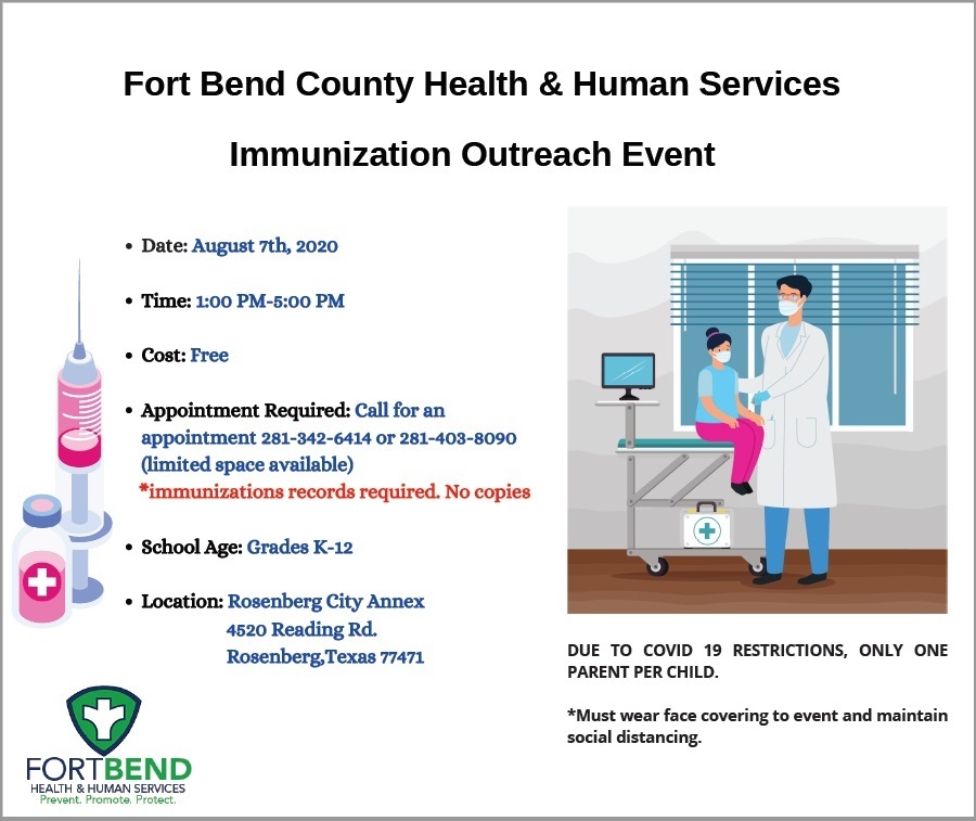 Fort Bend County Health & Human Services Immunization Outreach Event